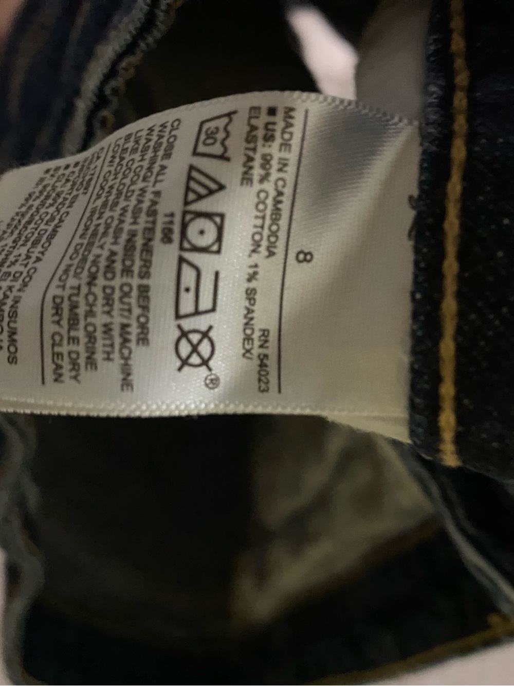 Old Navy Dark Blue Distressed Rolled Hem Jean Shorts - Picture 4 of 4